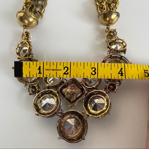 NEW Gold Chains & Sparkly Large Statement Necklace - Picture 11 of 12